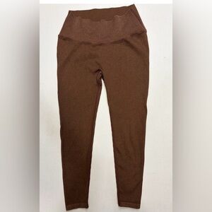 Balance Ribbed High-Waist Leggings in Brown
Size L